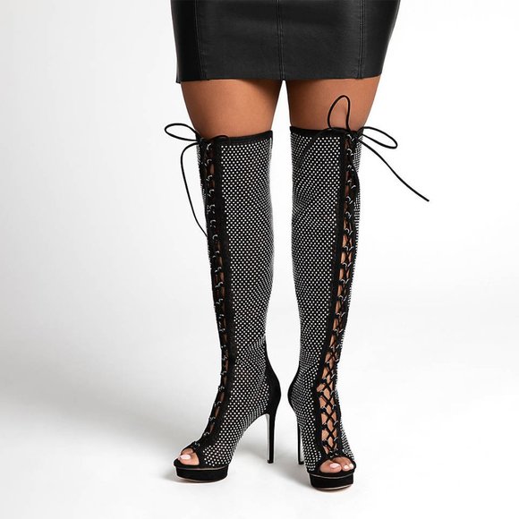 madia over the knee platform boot